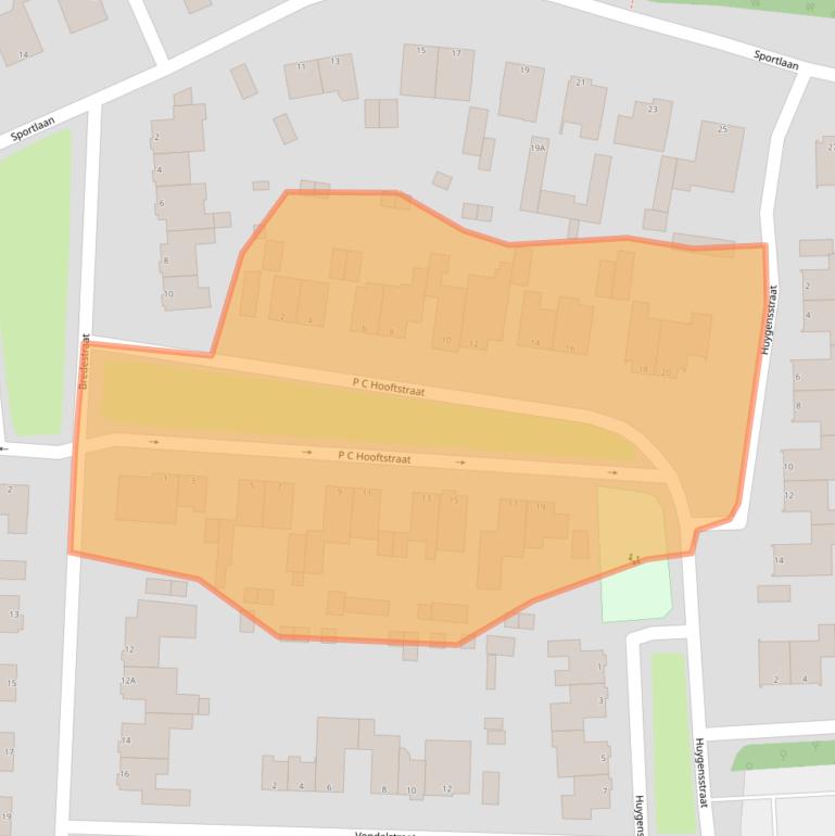 Kaart van postcodegebied 5242CH.