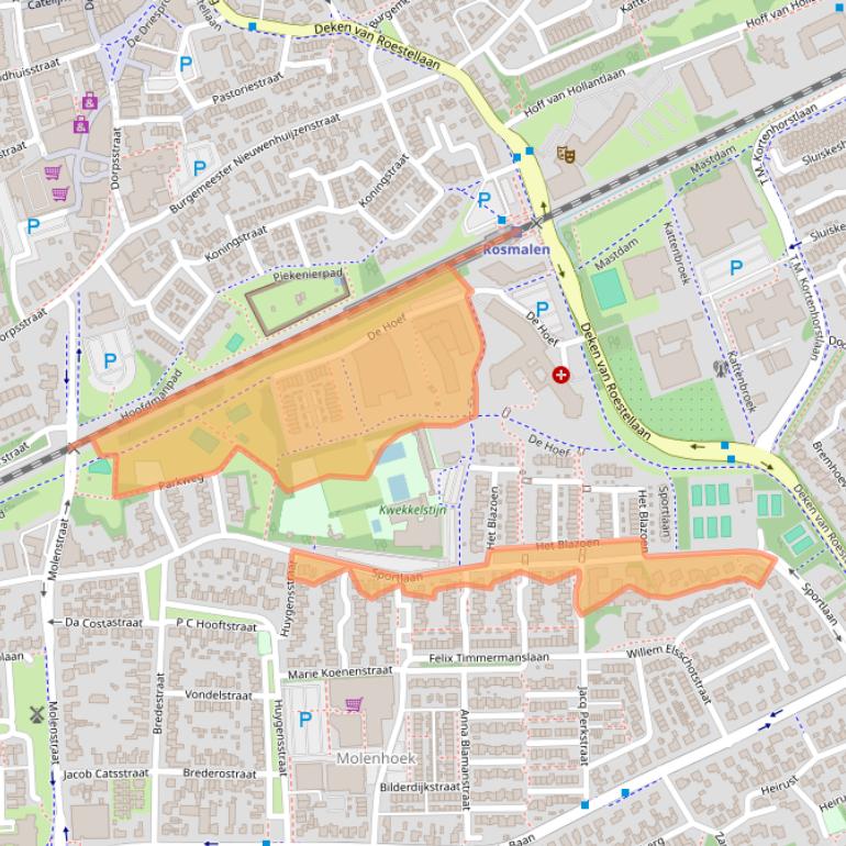 Kaart van postcodegebied 5242CP.