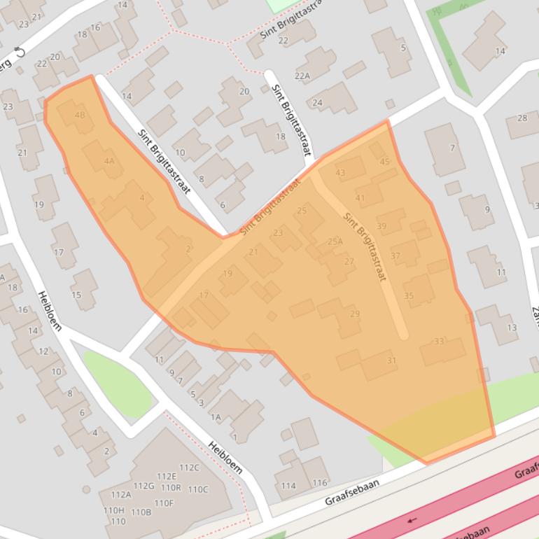 Kaart van postcodegebied 5242JG.