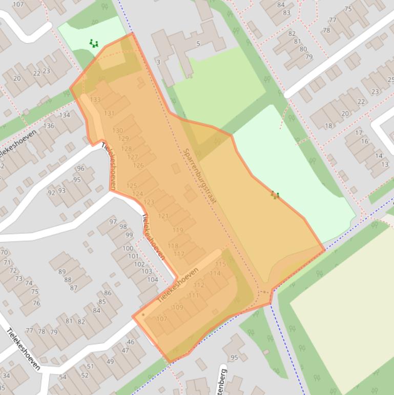 Kaart van postcodegebied 5242KG.