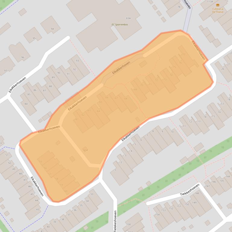 Kaart van postcodegebied 5242KL.