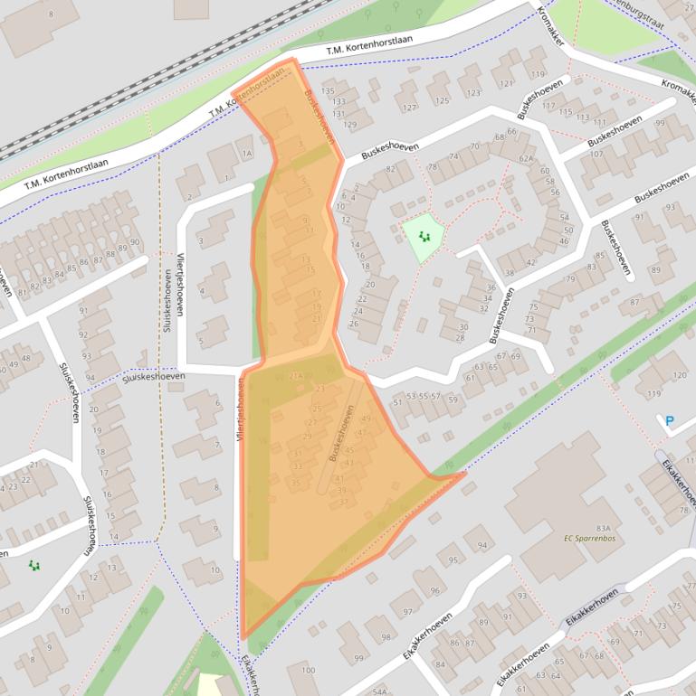 Kaart van postcodegebied 5242KN.