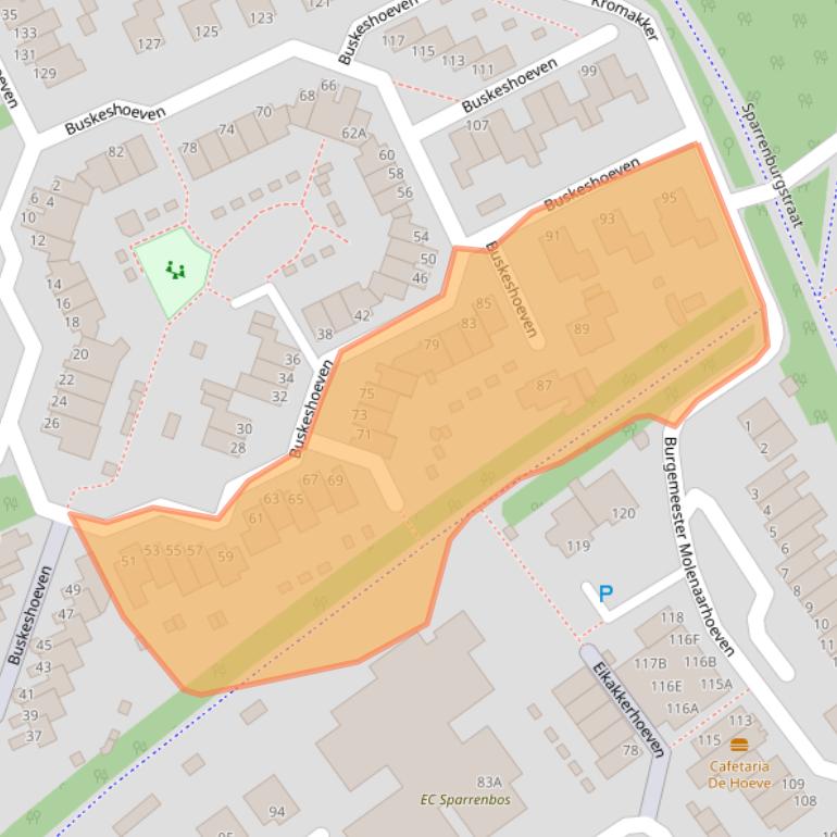 Kaart van postcodegebied 5242KP.