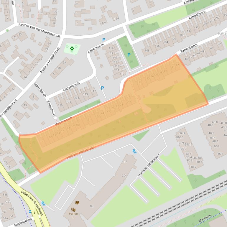 Kaart van postcodegebied 5243SE.