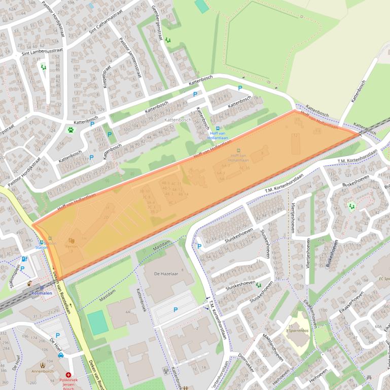 Kaart van postcodegebied 5243SR.