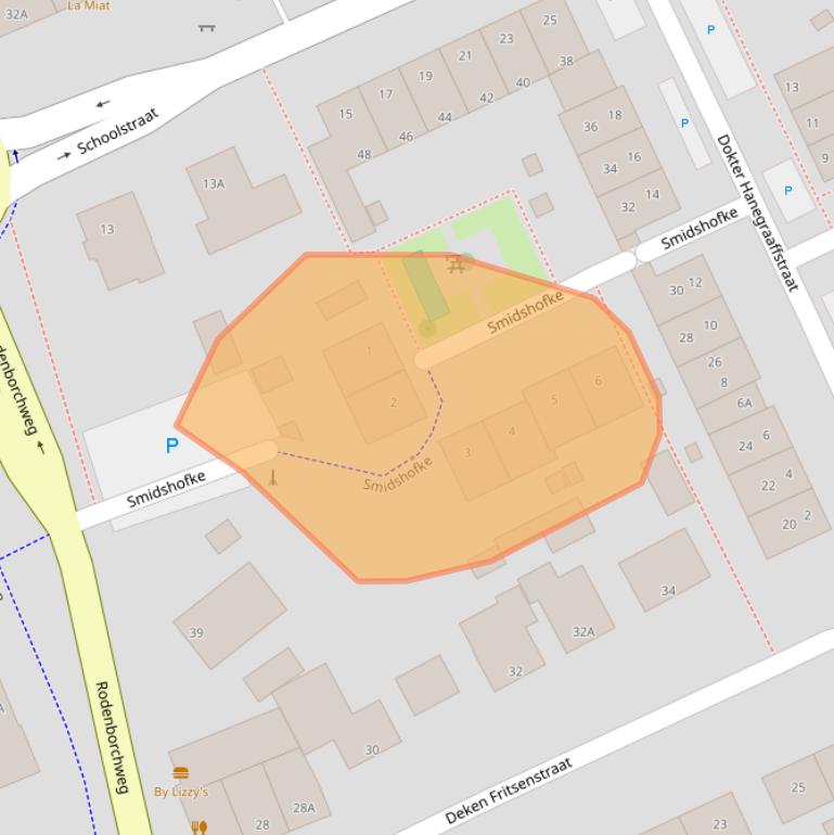 Kaart van postcodegebied 5243VN.