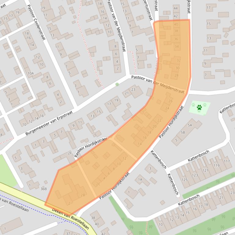 Kaart van postcodegebied 5243VW.