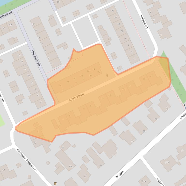 Kaart van postcodegebied 5243XK.