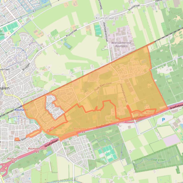 Kaart van postcodegebied 5244.