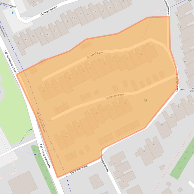 Kaart van postcodegebied 5244GN.