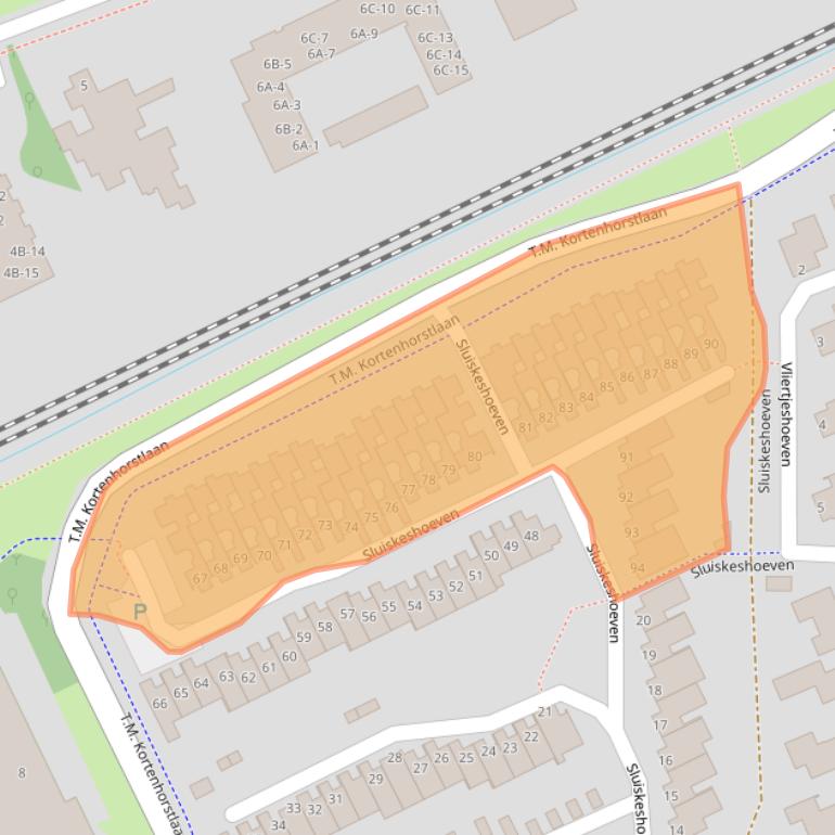 Kaart van postcodegebied 5244GR.