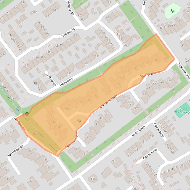 Kaart van postcodegebied 5244GZ.