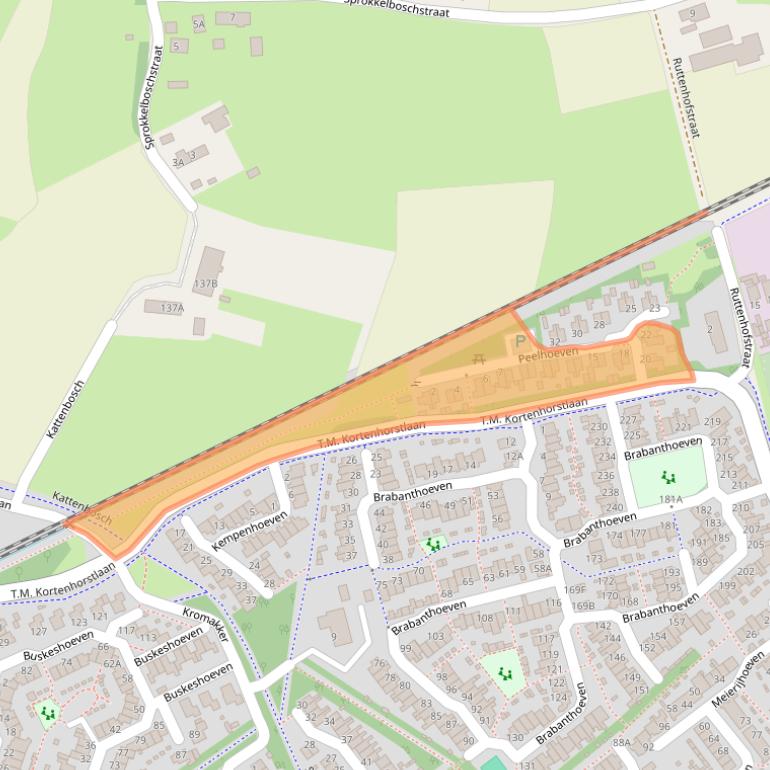Kaart van postcodegebied 5244HC.