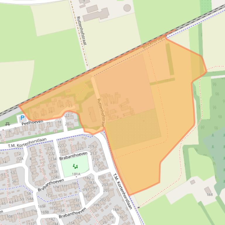 Kaart van postcodegebied 5244HD.