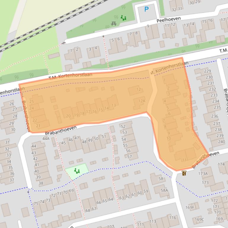 Kaart van postcodegebied 5244HE.