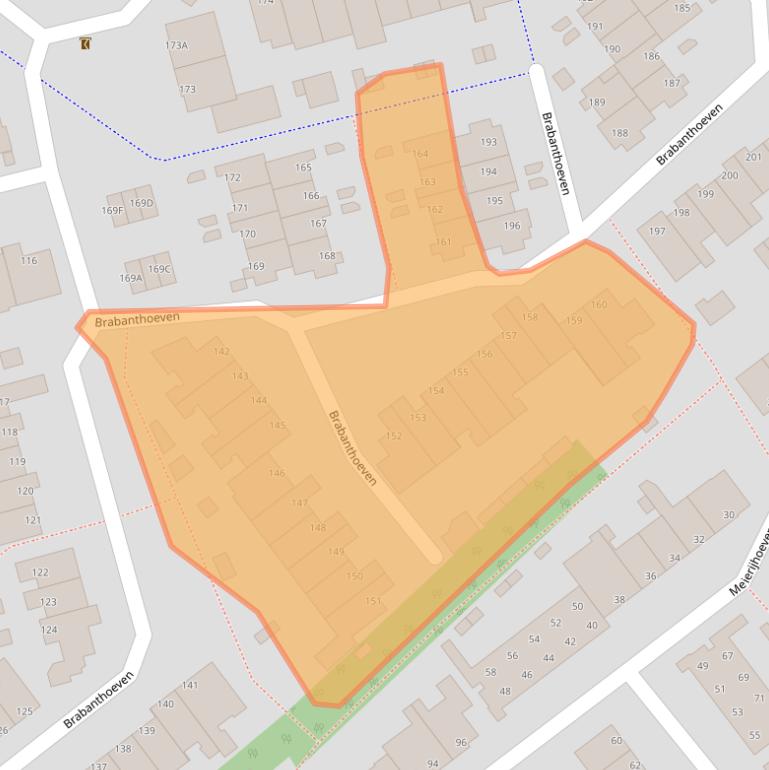 Kaart van postcodegebied 5244HM.