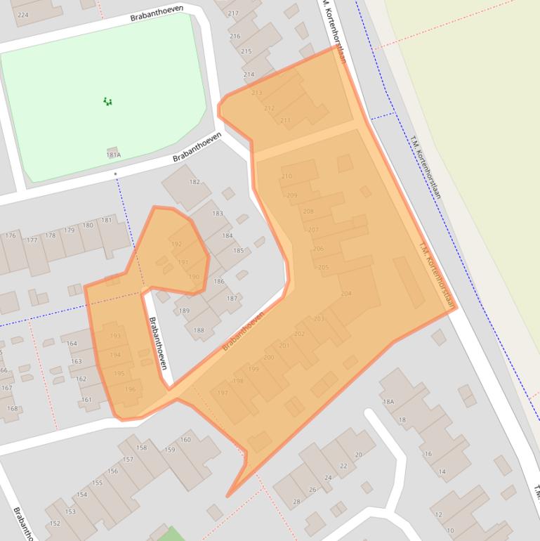 Kaart van postcodegebied 5244HP.