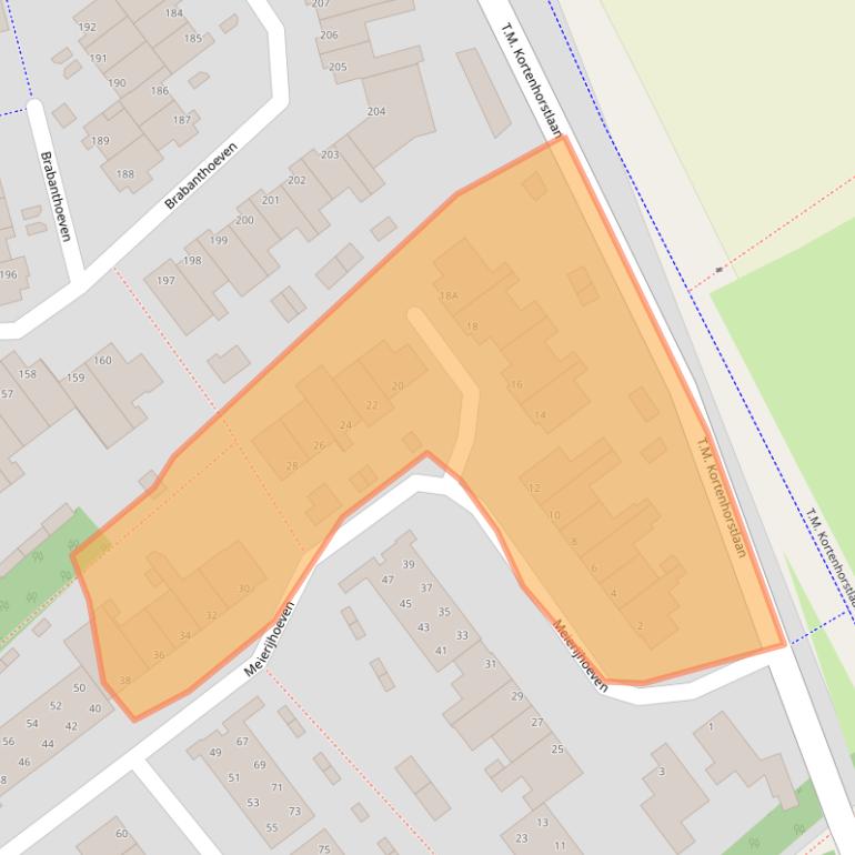 Kaart van postcodegebied 5244HV.