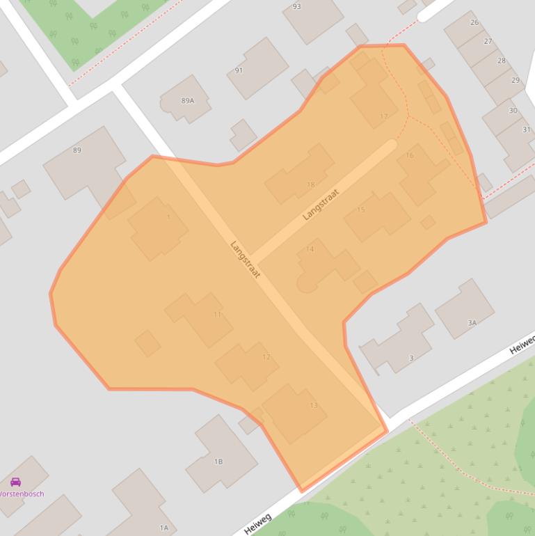 Kaart van postcodegebied 5244JE.