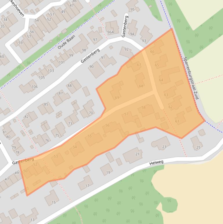 Kaart van postcodegebied 5244JR.