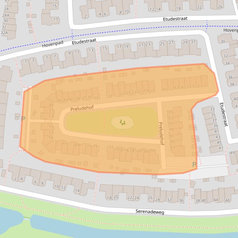 Kaart van postcodegebied 5245AR.