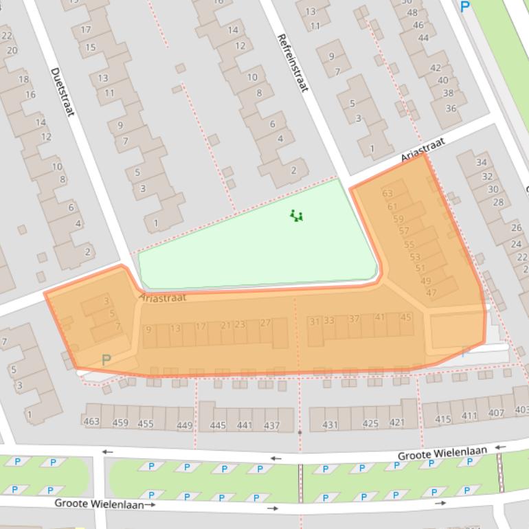 Kaart van postcodegebied 5245BC.