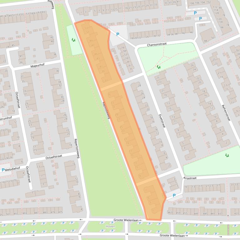 Kaart van postcodegebied 5245BK.