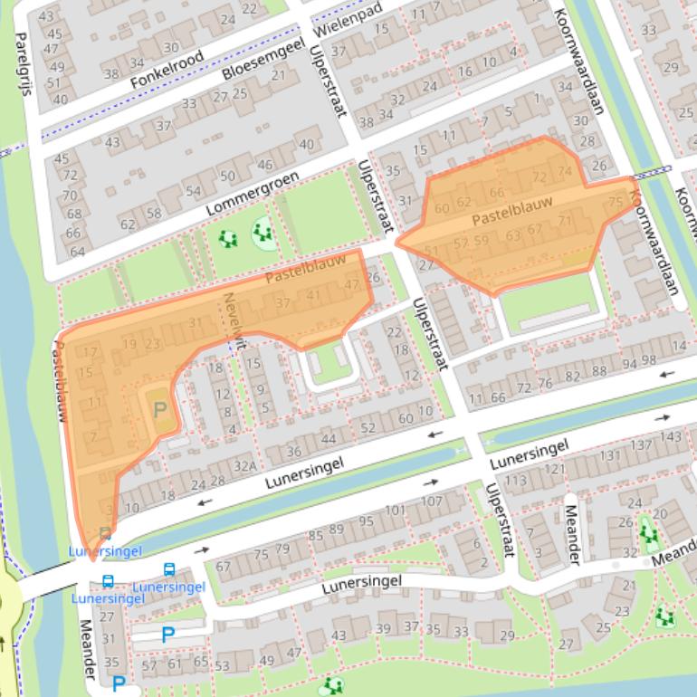 Kaart van postcodegebied 5245CD.