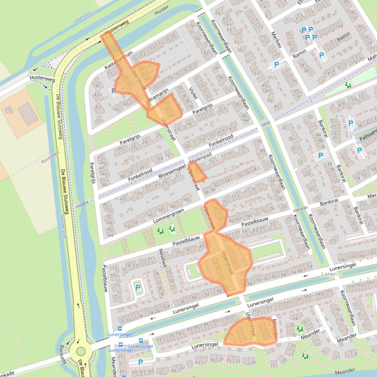 Kaart van postcodegebied 5245CH.