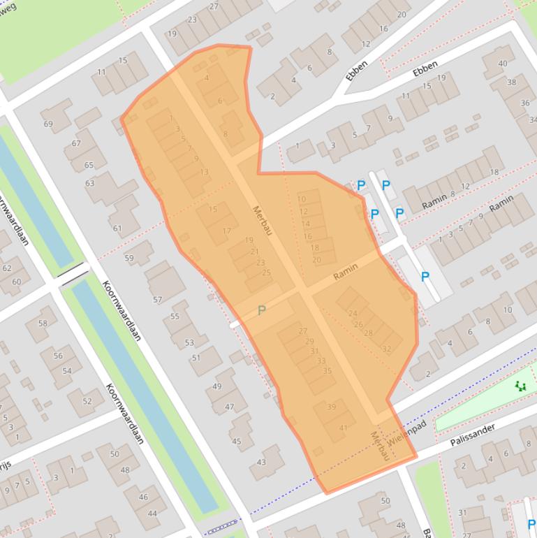 Kaart van postcodegebied 5245CW.