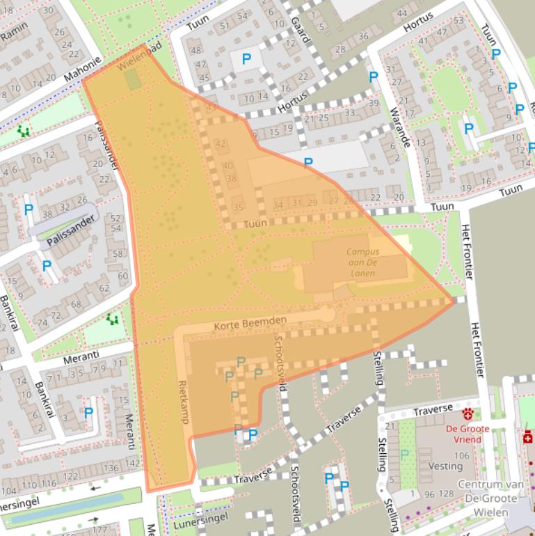 Kaart van postcodegebied 5245CX.