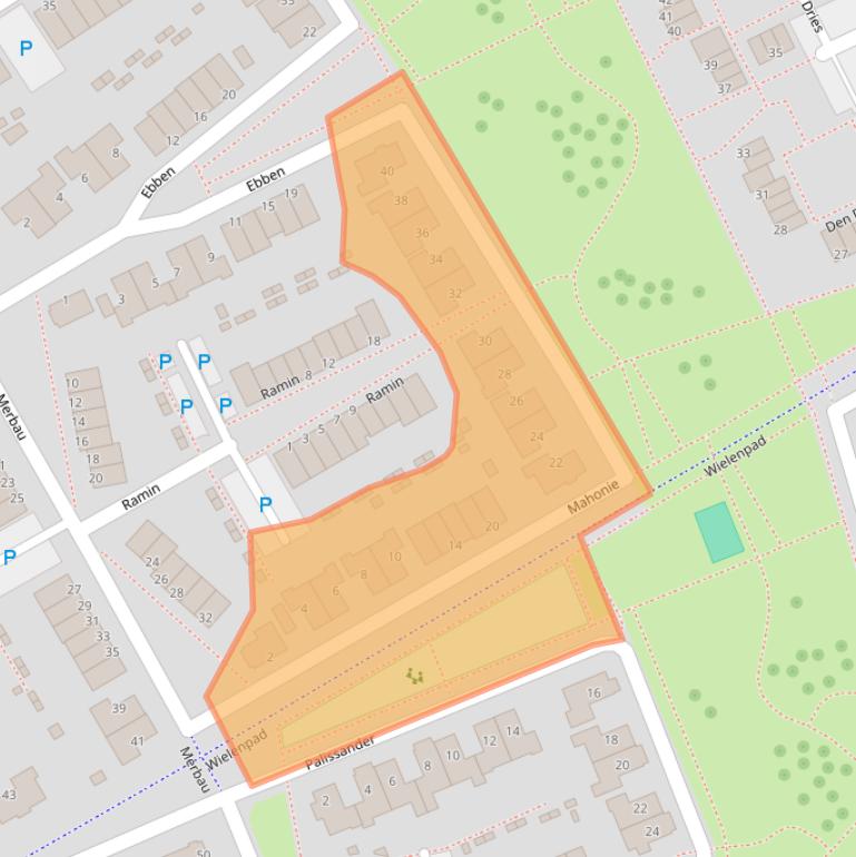Kaart van postcodegebied 5245CZ.