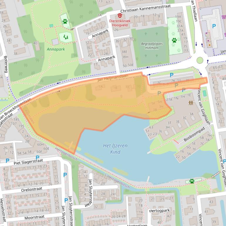 Kaart van postcodegebied 5246BH.