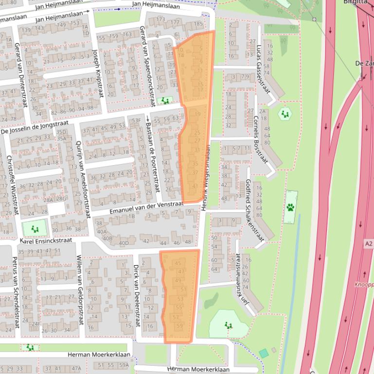 Kaart van postcodegebied 5246CA.