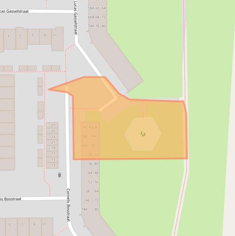 Kaart van postcodegebied 5246CJ.