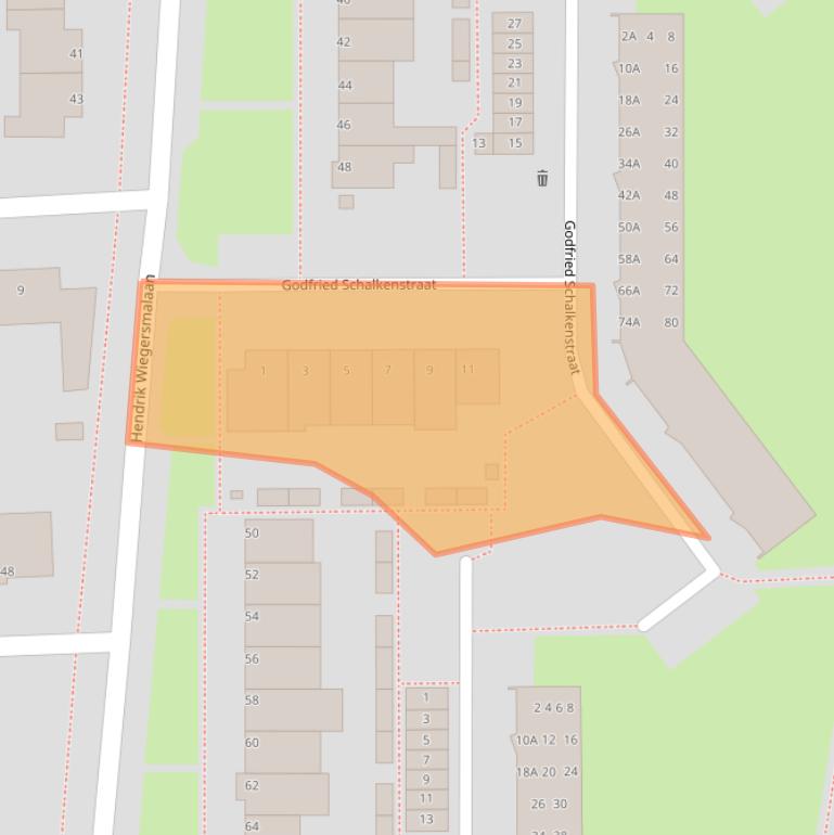 Kaart van postcodegebied 5246CL.