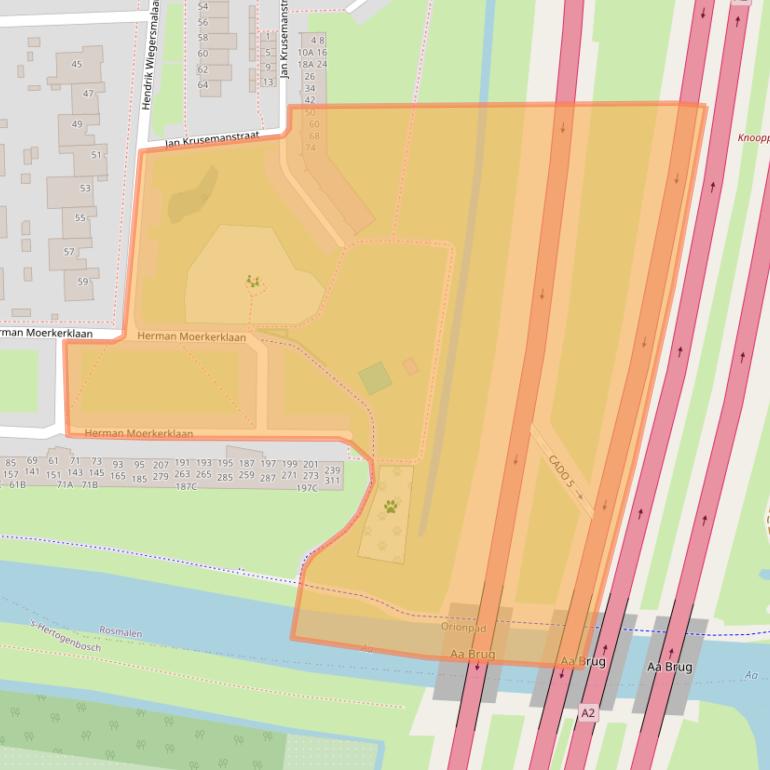 Kaart van postcodegebied 5246CR.