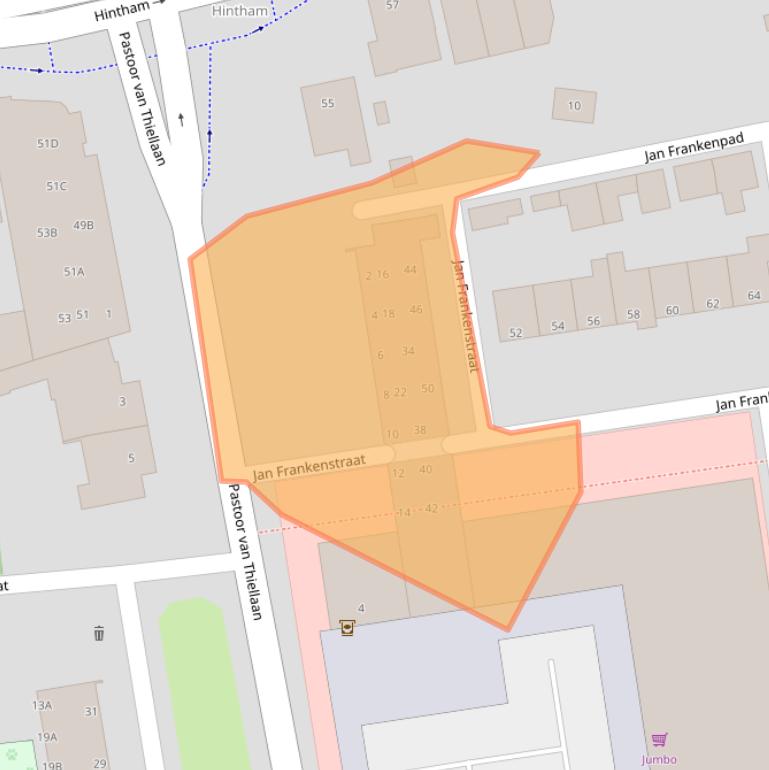 Kaart van postcodegebied 5246VB.