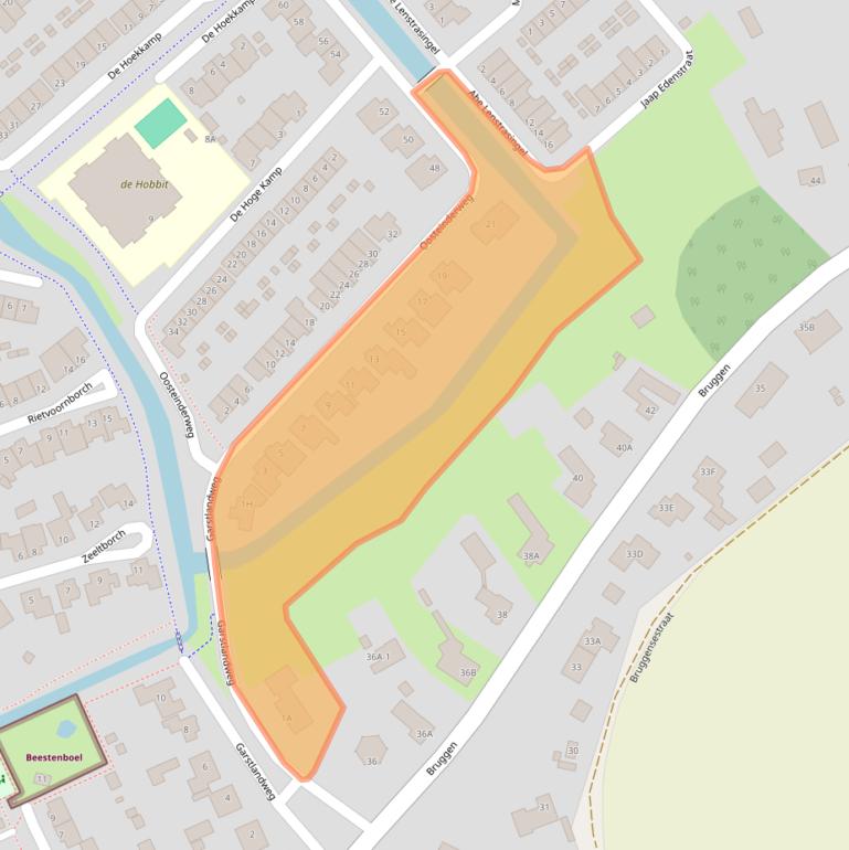 Kaart van postcodegebied 5247WB.