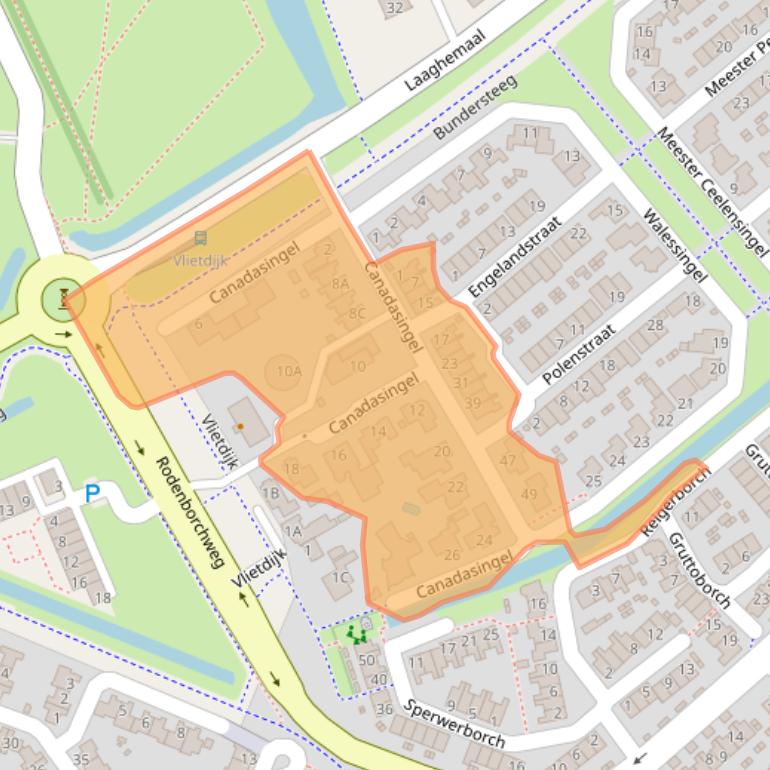 Kaart van postcodegebied 5247WZ.