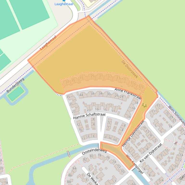 Kaart van postcodegebied 5247XA.