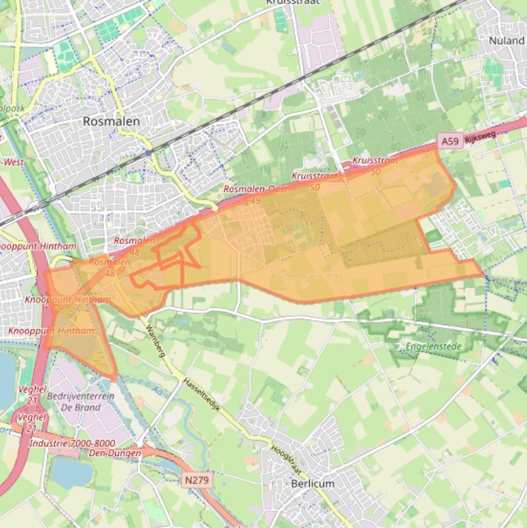 Kaart van postcodegebied 5248.
