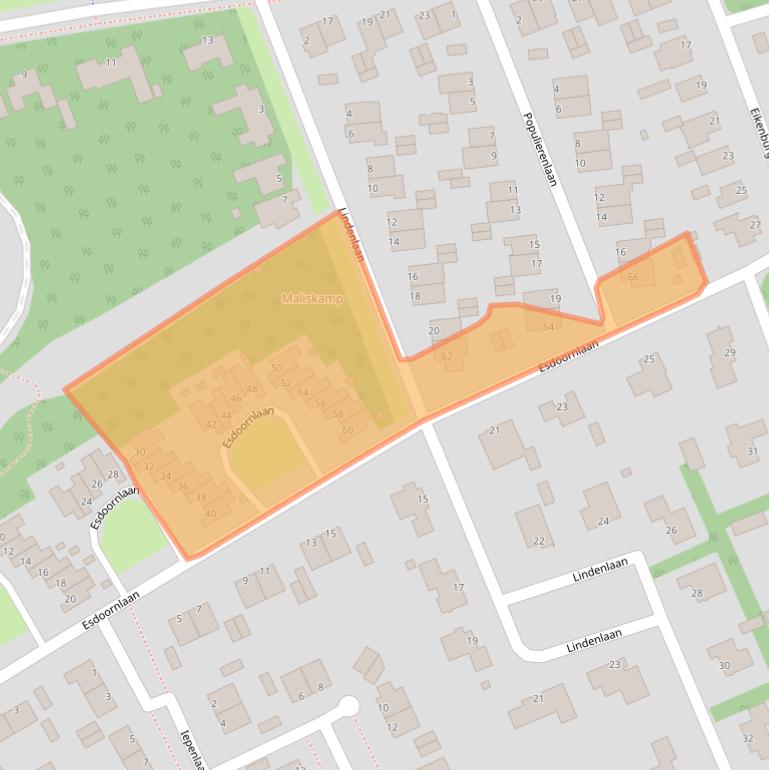 Kaart van postcodegebied 5248AM.