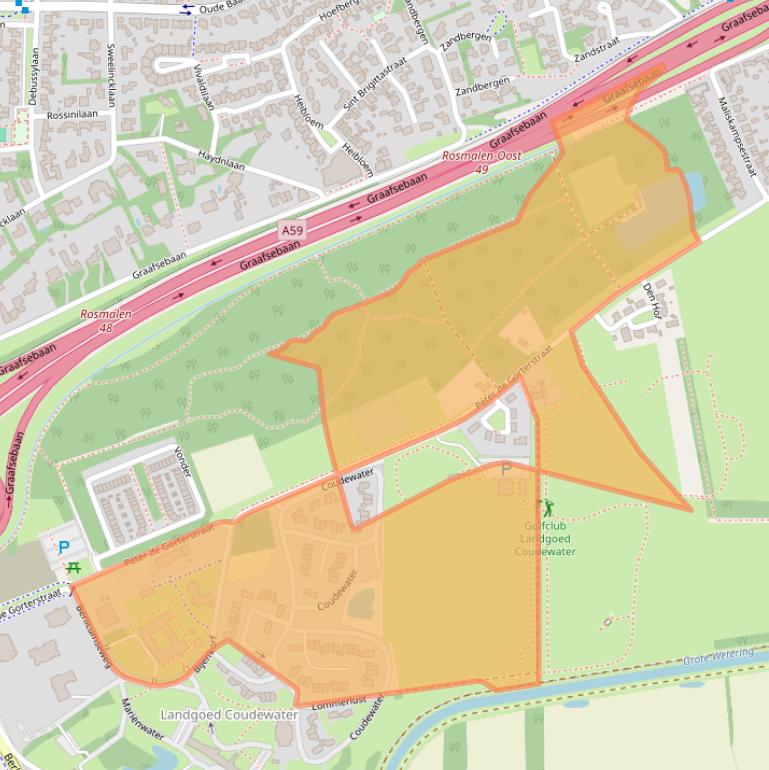 Kaart van postcodegebied 5248NS.