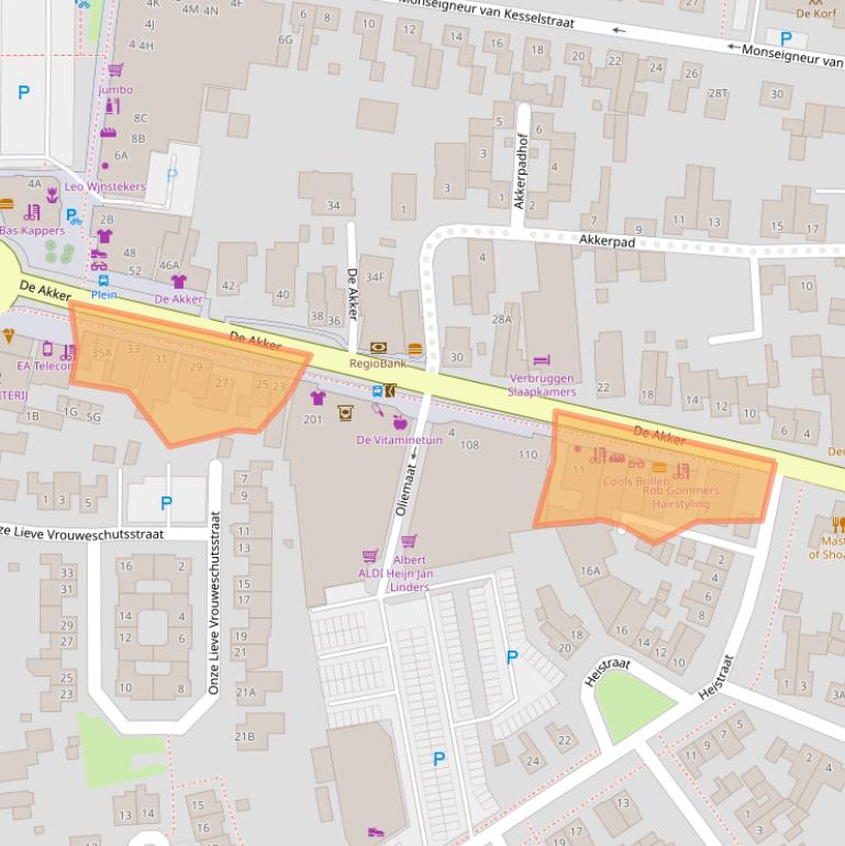 Kaart van postcodegebied 5251AB.