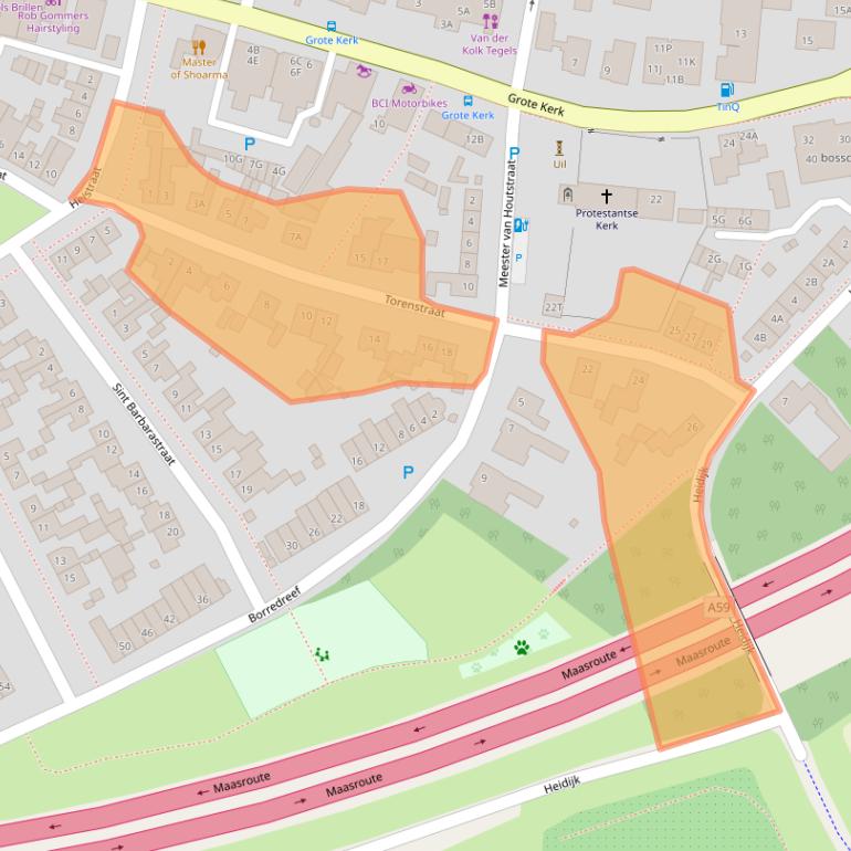 Kaart van postcodegebied 5251AH.