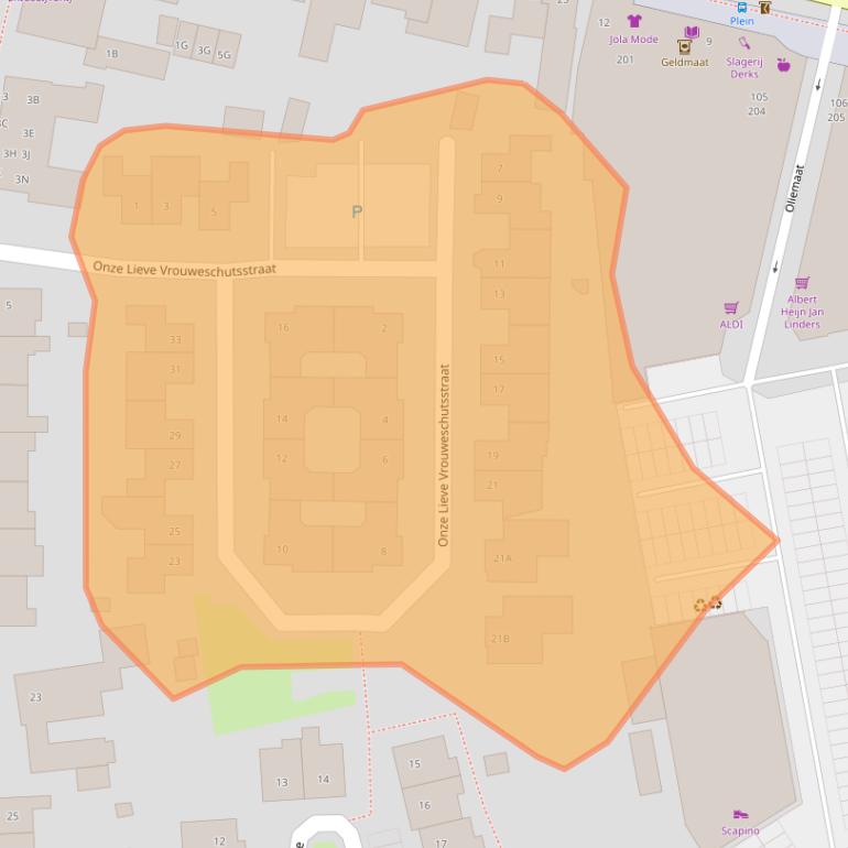 Kaart van postcodegebied 5251AZ.
