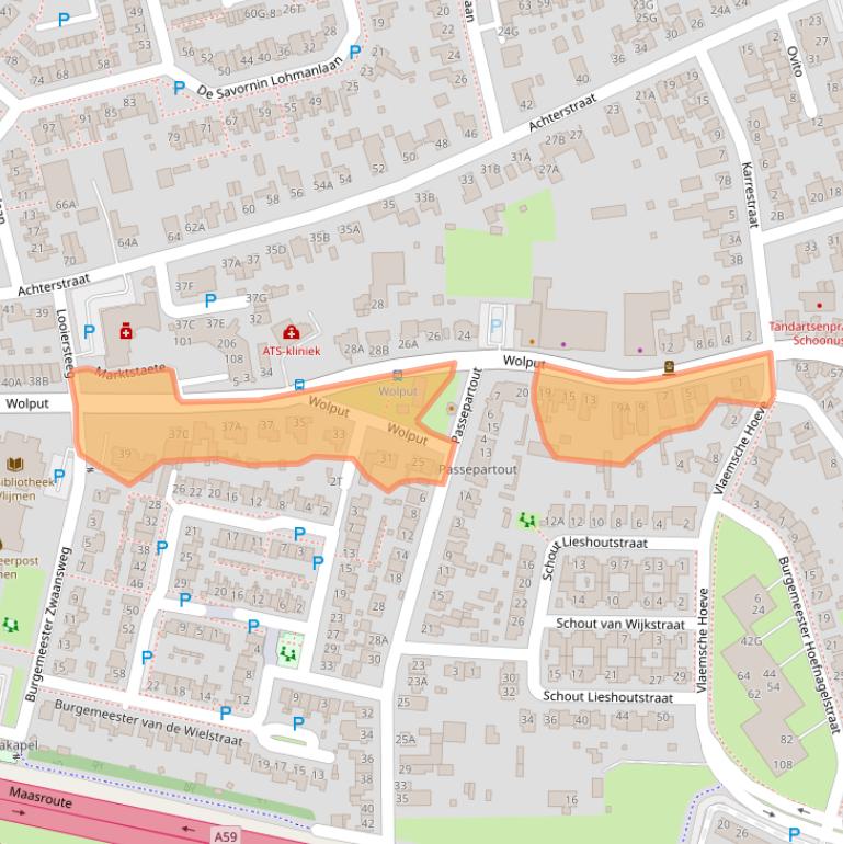 Kaart van postcodegebied 5251CC.