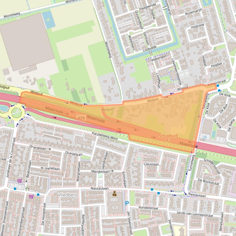 Kaart van postcodegebied 5251CE.