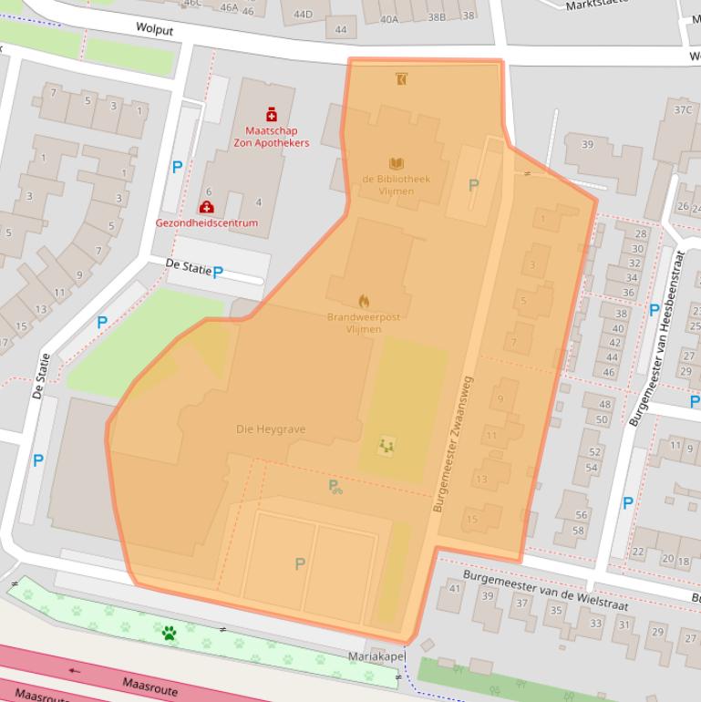 Kaart van postcodegebied 5251CJ.